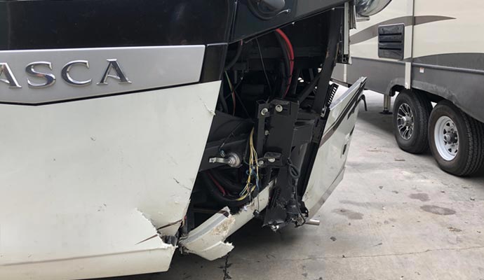 Front RV damage