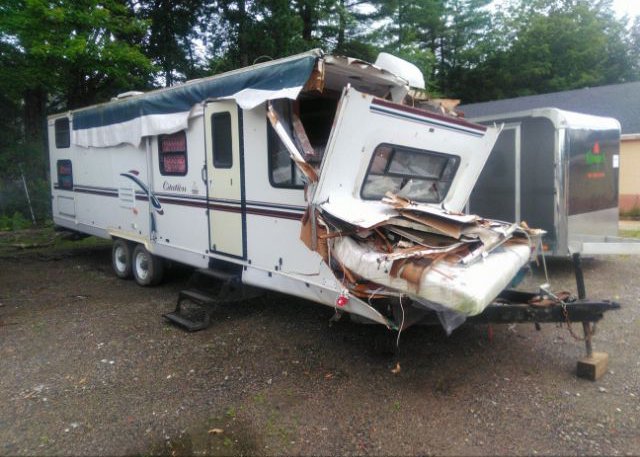 RV collision repair work in progress